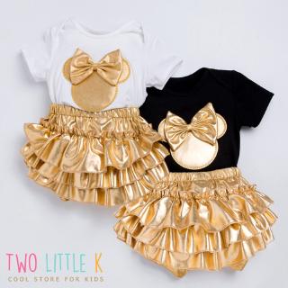 ((SALE 30% OFF)) ชุดกระโปรงทองน่ารักวัย 6 เดือนถึง 3 ขวบ