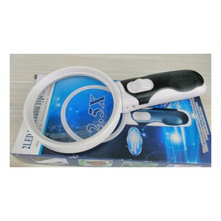 แว่นขยาย Hand-Hold 2 Led Detachable Type Magnifier NO.77390A