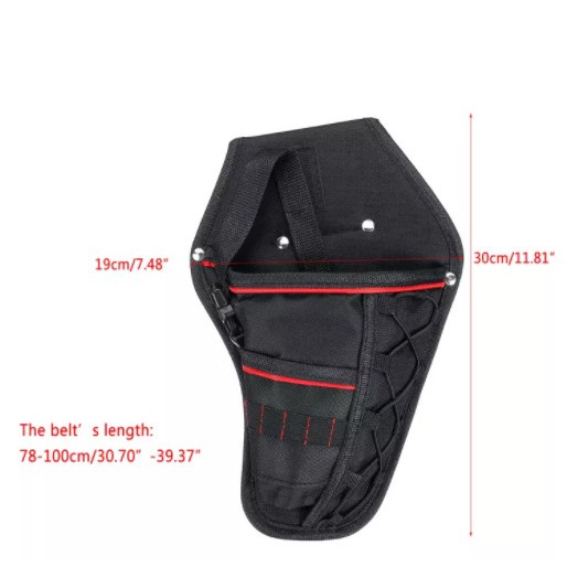 8 In 1 ชุดไขควงผู้ถือ 840Dไนลอนเครื่องมือผ้ากระเป๋าเอวช่างสว่านไฟฟ้า - รูปที่ 4