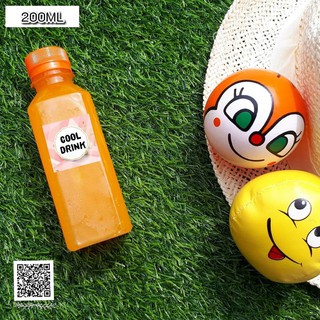 🍎ขวด PET ทรงเหลี่ยมอย่างหนา ​200ML จำนวน190 ใบ+ฝา