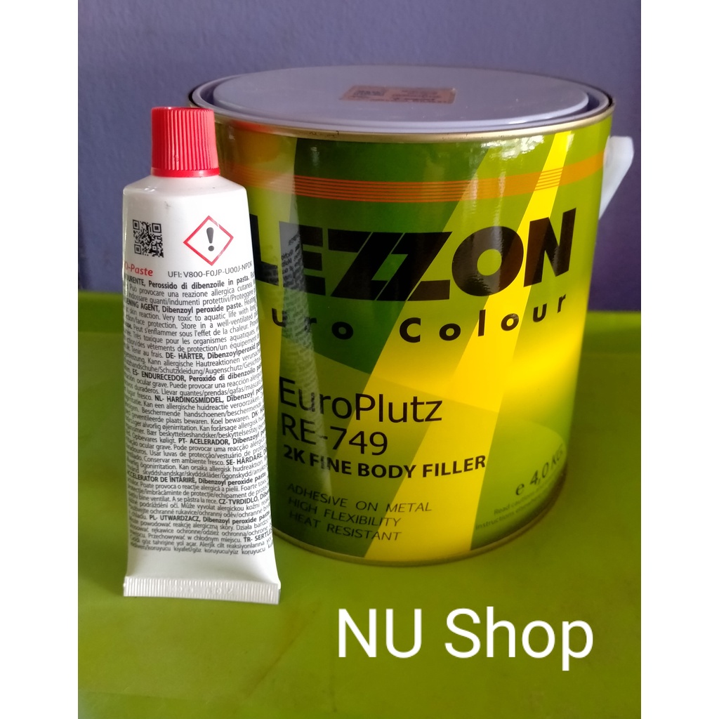 LEZZON - Euro สีโป้วเหลือง 2K สีโป้วแห้งเร็ว พร้อมน้ำยา