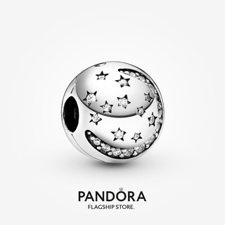 Pandora จี้รูปดวงจันทร์ ดาว ของขวัญคริสต์มาส สําหรับเด็กผู้หญิง p927