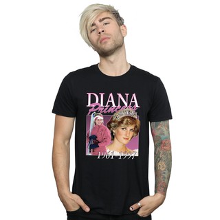 เสื้อยืดอินเทรนด์ผู้ชายอินเทรนด์ผู้หญิงเสื้อยืดแขนสั้นพิมพ์ลาย Princess Diana สําหรับผู้ชายสีชมพูS-3XL