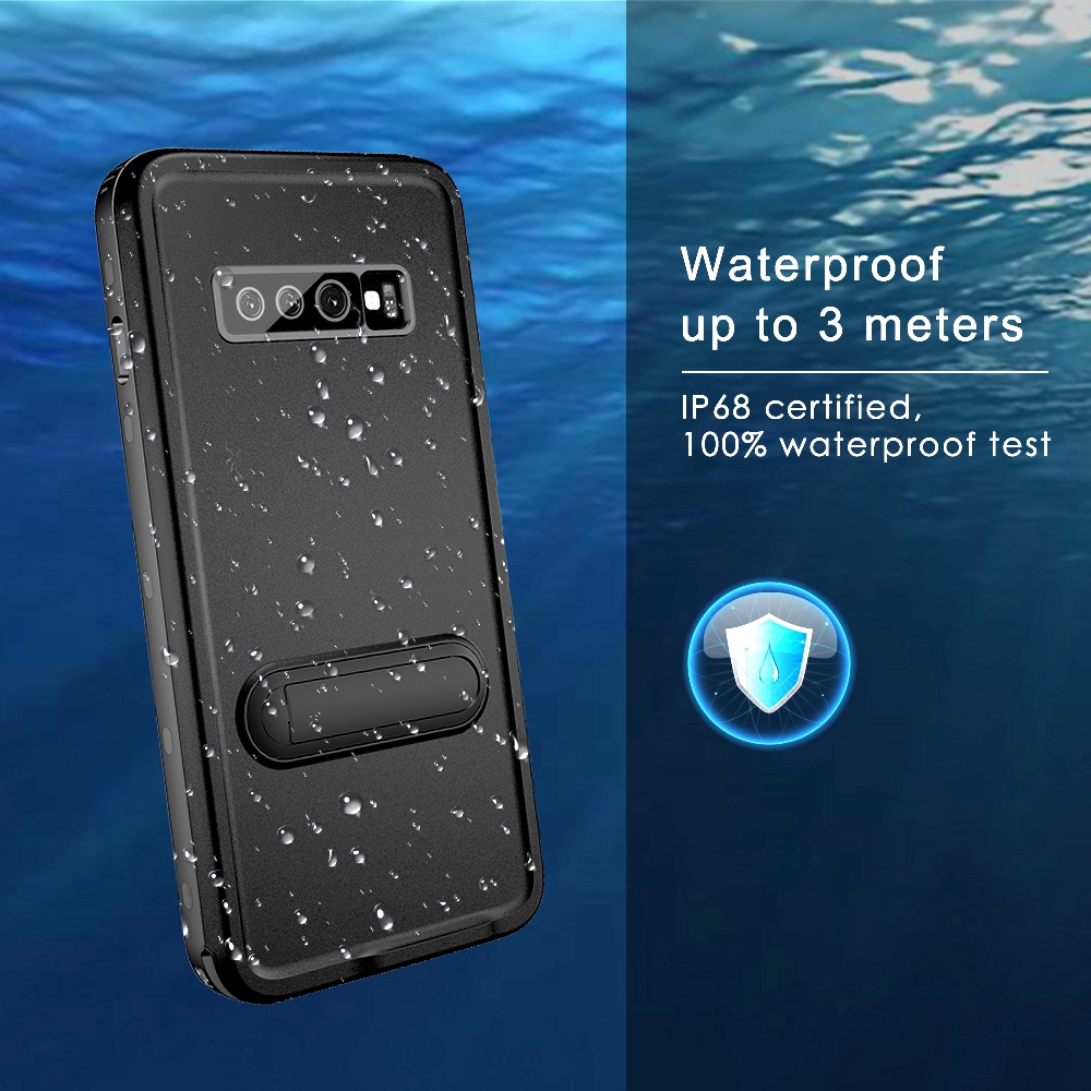 Redpepper เคสกันน้ำ 360 แบบกันฝุ่นสำหรับ Samsung S10 Plus S8 S9 Plus Note 10 + Note 9 Case with Holder