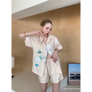 Jacquemus Pajamas Set ชุดเซ็ตชุดนอนลายซัมเมอร์ ใส่เที่ยวได้เลย