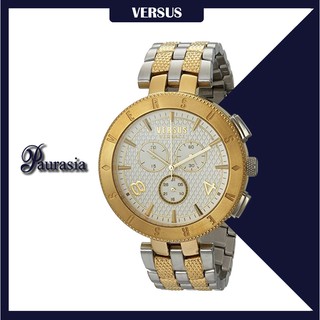 [ของแท้] Versus by Versace นาฬิกาข้อมือ ผู้ชาย รุ่น  VERSUS S7615-0017 LOGO GENT WHITE DIAL 2TONE BRACELET paurasia