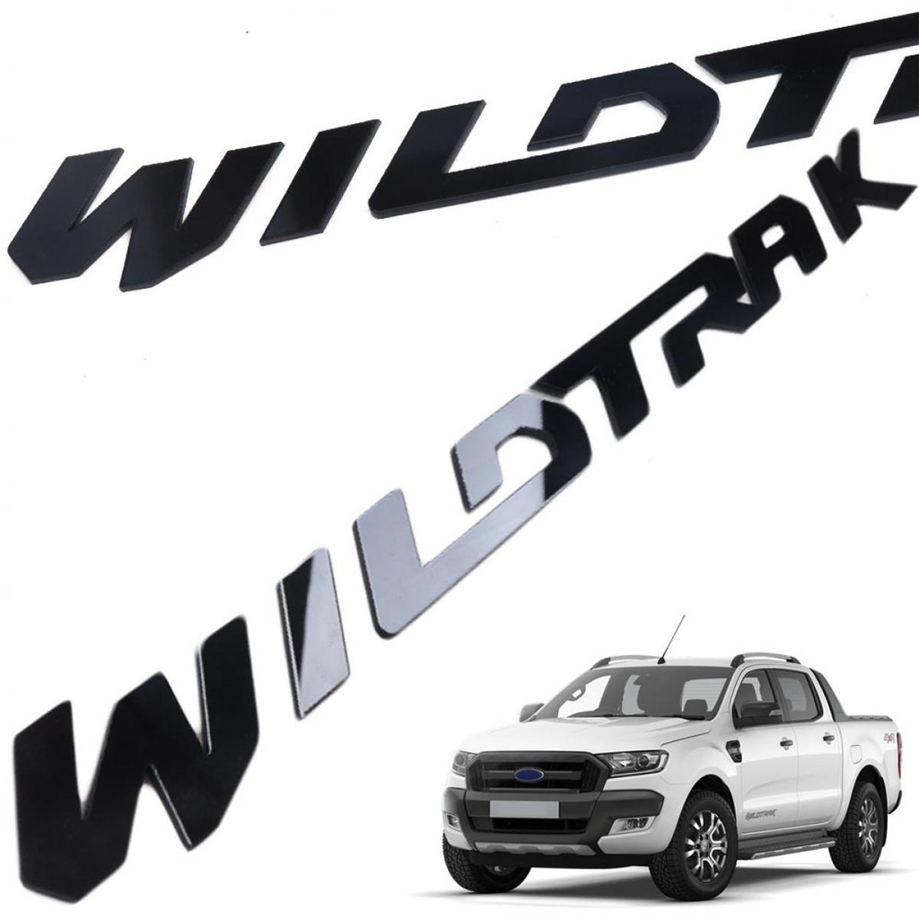 อักษร logo emblem ไวแทรก wildtrak ford ranger ปี 2018+ สีดำ