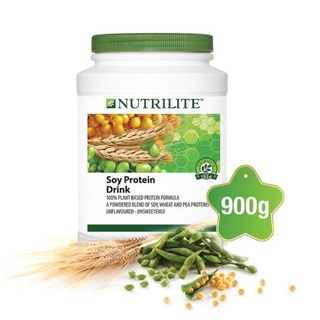 นิวทริไลท์เครื่องหมายการค้า ออล แพลนท์ โปรตีน - ขนาด 900 กรัม ไม่มีซ้อน Amway Nutrilite All Plant Soy Protein Drink 900g