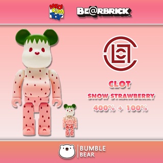 [‼️ของแท้, พร้อมส่ง‼️] 400%+100% Bearbrick CLOT [SNOW STRAWBERRY]