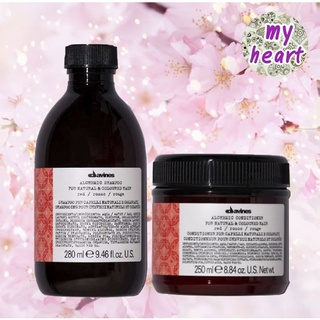 Davines Alchemic Shampoo Red/Conditioner Red 280/250 ml แชมพู ครีมนวดผม สำหรับเติมเม็ดสีแดง