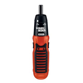 BLACK &amp; DECKER ไขควงไร้สาย รุ่น A7073 กำลัง 6 โวลต์ สีส้ม - ดำ สว่านไฟฟ้า ไขควงไฟฟ้า