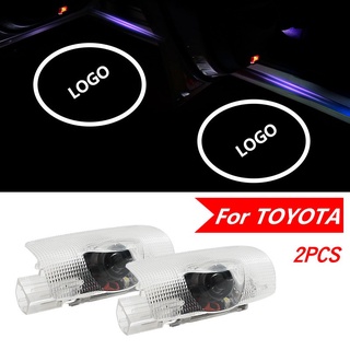 ไฟโลโก้ led สําหรับรถยนต์ toyota cruiser prado highlander camry avalon prius venza 4 2 ชิ้น