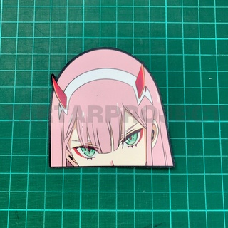 สติกเกอร์ไวนิล ลายการ์ตูนอนิเมะ Peeker Zero Two 2