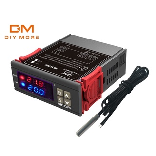 DIYMORE MH1220W Dual Display ควบคุมอุณหภูมิเทอร์โมมิเตอร์ DC12V-72V 10A พร้อมเซ็นเซอร์