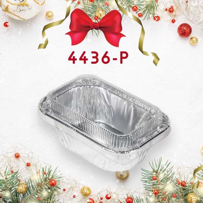 ถ้วยฟอยล์ 4436-P (10ใบ) พร้อมฝา