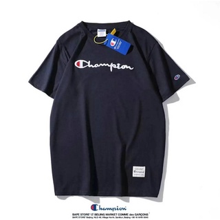 เสื้อยืด New Champion เสื้อยืดคุณภาพแท้ Cotton100%แชมป์เปียน 2020 พิมพ์โลโก้