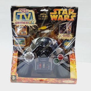 RARE 2005 JAKK PACIFIC STAR WARS PLUG AND PLAY GAME TV เกมส์ต่อจอทีวี สตาร์วอล Darth Vader Controller with 5 Epic