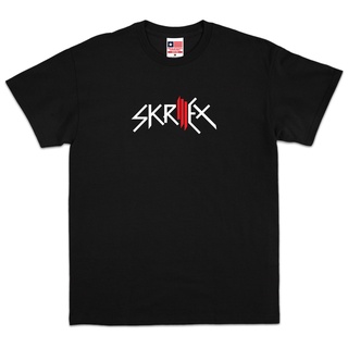 เสื้อยืดลําลอง แขนสั้น พิมพ์ลายโลโก้ Skrillex 24s 20s 30s สําหรับผู้ชาย