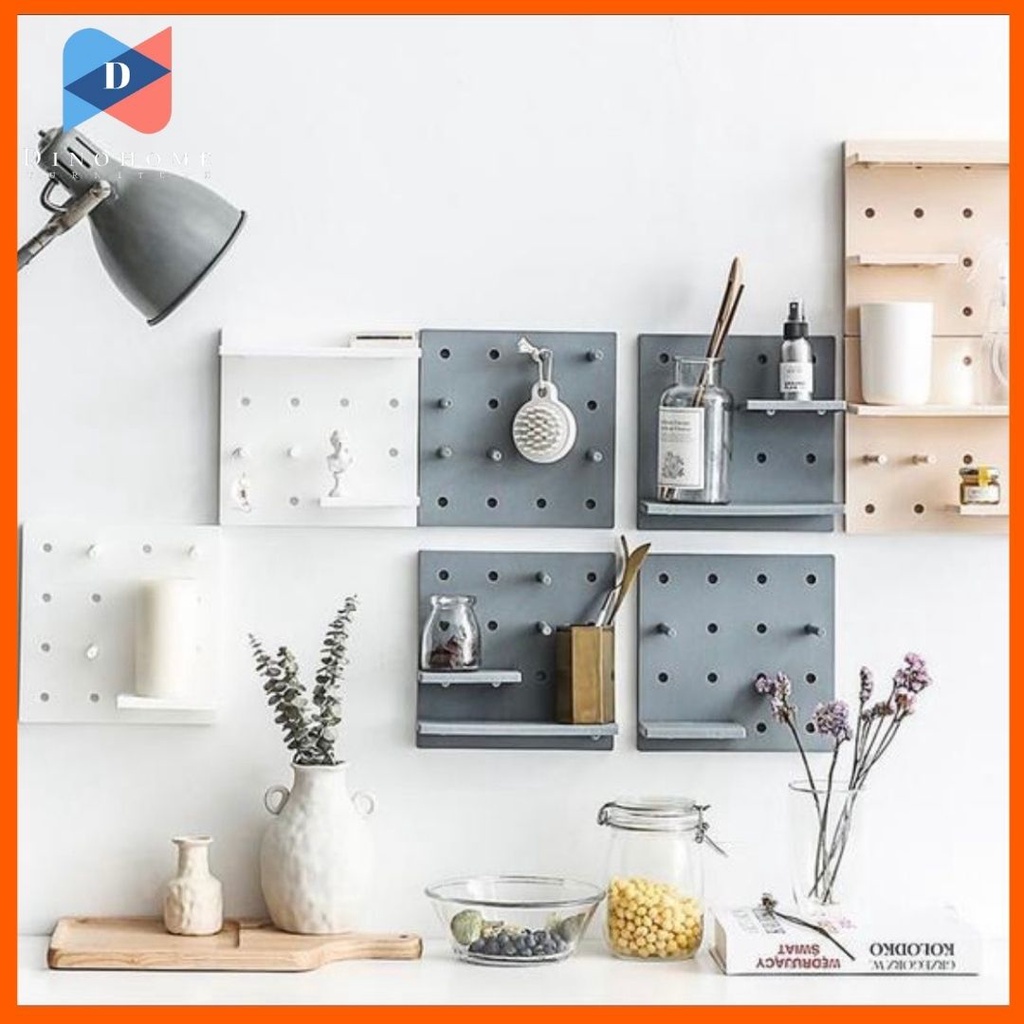 ⭐ขายปลีก/ส่ง⭐ชั้นเก็บของแบบติดผนัง Pegboard ชั้นเก็บของแบบติดผนัง