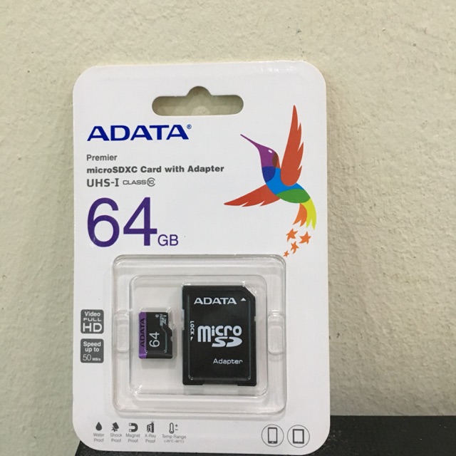Micro SD card 64Gb ADATA