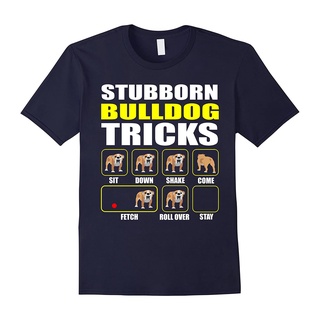 บูลด็อก ภาษาอังกฤษ | เสื้อยืด พิมพ์ลาย Stubborn Bulldog Tricks รุ่นพิเศษ เสื้อยืด คอกลม แขนสั้น ผ้าฝ้าย แฟชั่นฤดูร้อน สํ