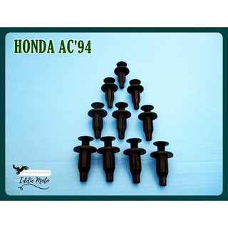 HONDA ACCORD year 1994 BUMPER CLIPS SET "BLACK" (10 PCS)  // กิ๊บล็อค กิ๊บกันชน พลาสติก สีดำ (10 ชิ้น) อย่างดี