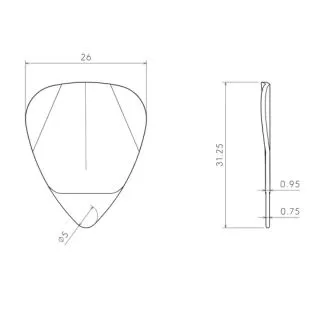 Rombo Picks : Origami 0.75 mm ปิ๊กกีต้าร์ ตีคอร์ด จับสบายมาก!!