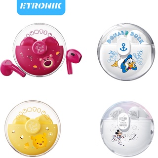 ETRONIK หูฟังไร้สายบลูทูธ หูฟังสำหรับเล่นเกม Disney tws หูฟังบลูทูธในหู Lotso การตัดเสียงรบกวนอัจฉริยะ Winnie สำหรับ Android iOS Bluetooth 5.1