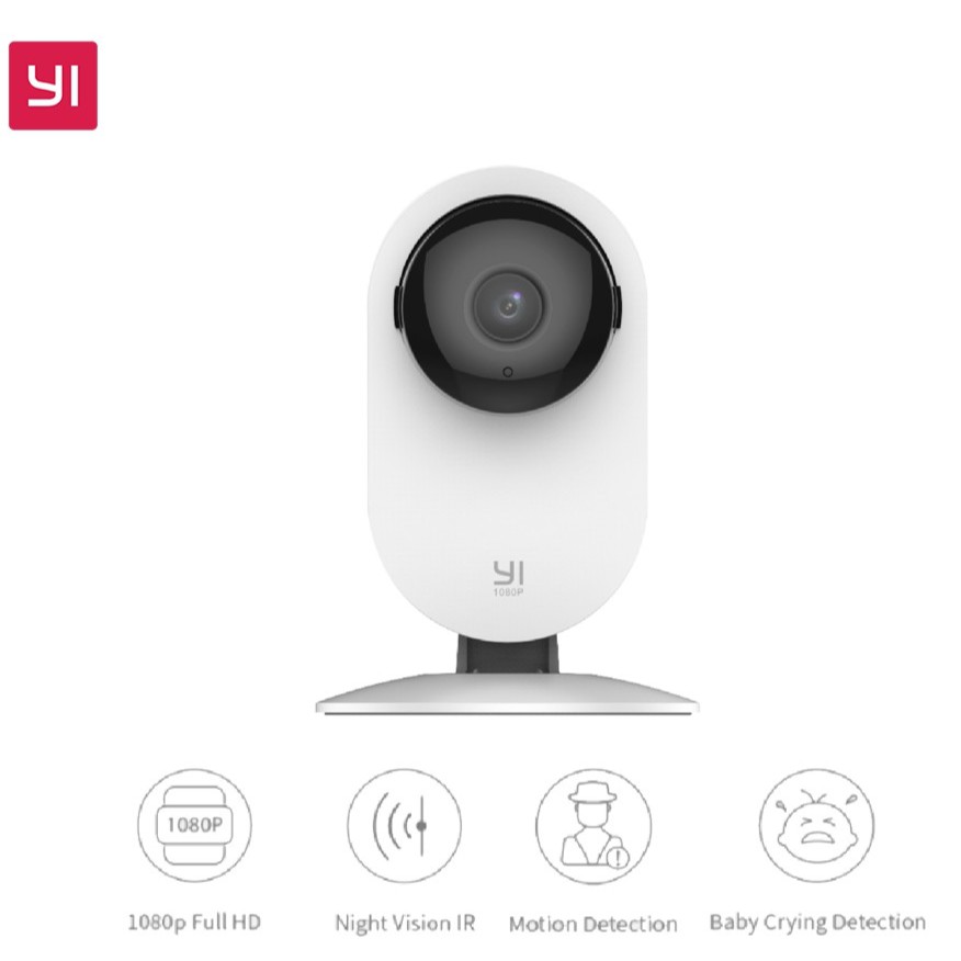 YI Home Camera 1080p - White กล้องวงจรปิด  รับประกันศูนย์ 1 ปี