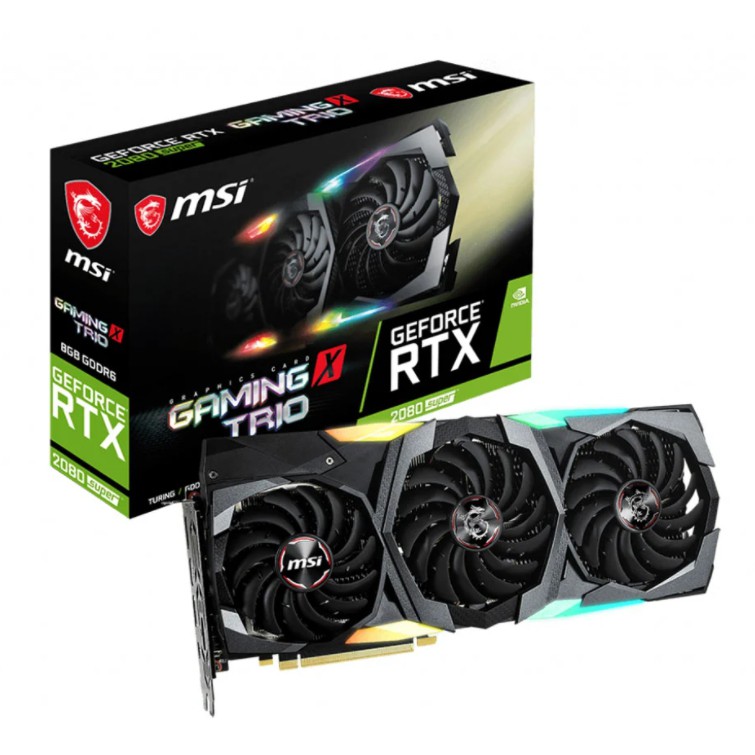 การ์ดจอ MSI GEFORCE RTX 2080 SUPER GAMING X TRIO - 8GB GDDR6 VGA (การ์ดแสดงผล) มือสองสภาพนางฟ้ากล่อง