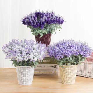 1pc Lavender Bouquet พลาสติก ช่อลาเวนเดอร์ ดอกไม้ปลอมตกแต่งบ้าน ดอกไม้ปลอมตกแต่ง