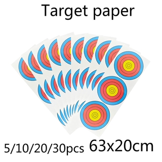 5/10/20/30 ชิ้น สามเป้า กระดาษ เป้าหน้า โบว์ ลูกศร ฝึกเป้าหมาย กระดาษลูกดอก การแข่งขัน อุปกรณ์