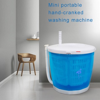 เทศกาลสงกรานต์ Manual Hand Crank Mini Washing Machine Portable Non-Electric Compact Laundry Dryer