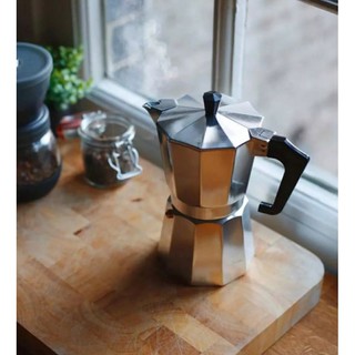 หม้อต้มกาแฟ กาต้มกาแฟแบบพกพา สำหรับทำกาแฟสด ชา Moka pot 3cup 150ml.