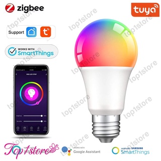 【ใหม่】 Zigbee3.0 Smart Light Bulb Tuya Bulb RGBCW 9W Color Changing LED Light E27 110V 220V Smart Life APP Compatible Alexa Google Home TOP1