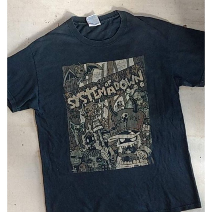 เสื้อยืดคอกลม System Of A Down ลิขสิทธิ์แท้มือสอง