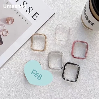เคสนาฬิกา สําหรับ i Watch 11 10 9 8 7 6 SE 5 4 3 แกะสลักเลเซอร์ 40มม. 44มม.41มม 45มม เคสสําหรับแอปเปิ้ลวอช Diamond