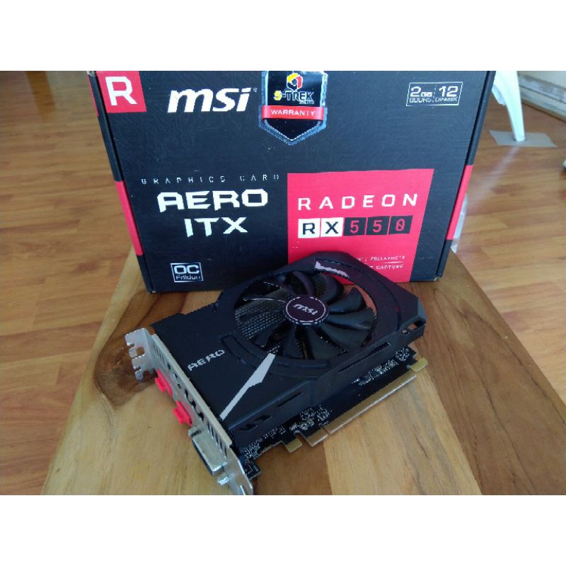 การ์ดจอ MSI RX 550 AERO ITX 2G DDR5 มือสอง