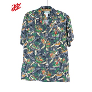 เสื้อฮาวาย TWO PALMS Friendly Isle Charcoal HAWAII SHIRT