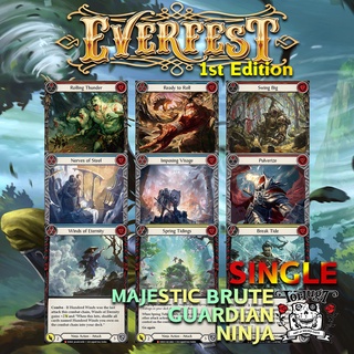 Everfest Brute/Guardian/Ninja Mejestic &amp; Rare  | EVR - A | Flesh and Blood TCG Single | การ์ดแรร์ระดับ M&amp;R ขายแยกใบ