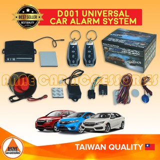 Universal Car Alarm System Taiwan Quality Waterproof Remote - High Quality / Dynastics XD