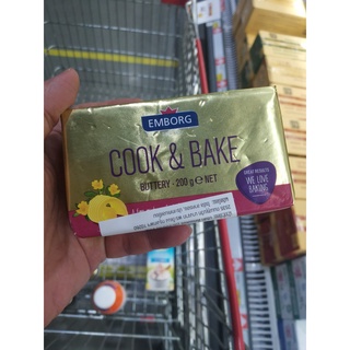 ecook เนย ผสม emborg cook &amp; bake buttery 200g