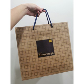 kinokuniya ถุงกระดาษ Paper bag ถุงหนังสือ ถุงใส่ของ ถุงแบรนด์เนม