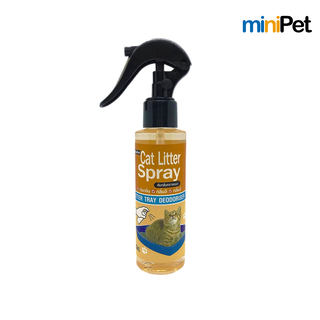 Minipet (มินิเพ็ท) สเปรย์ดับกลิ่นทรายแมว Cat Litter Spray กลิ่นพีช บรรจุ 120 มล.