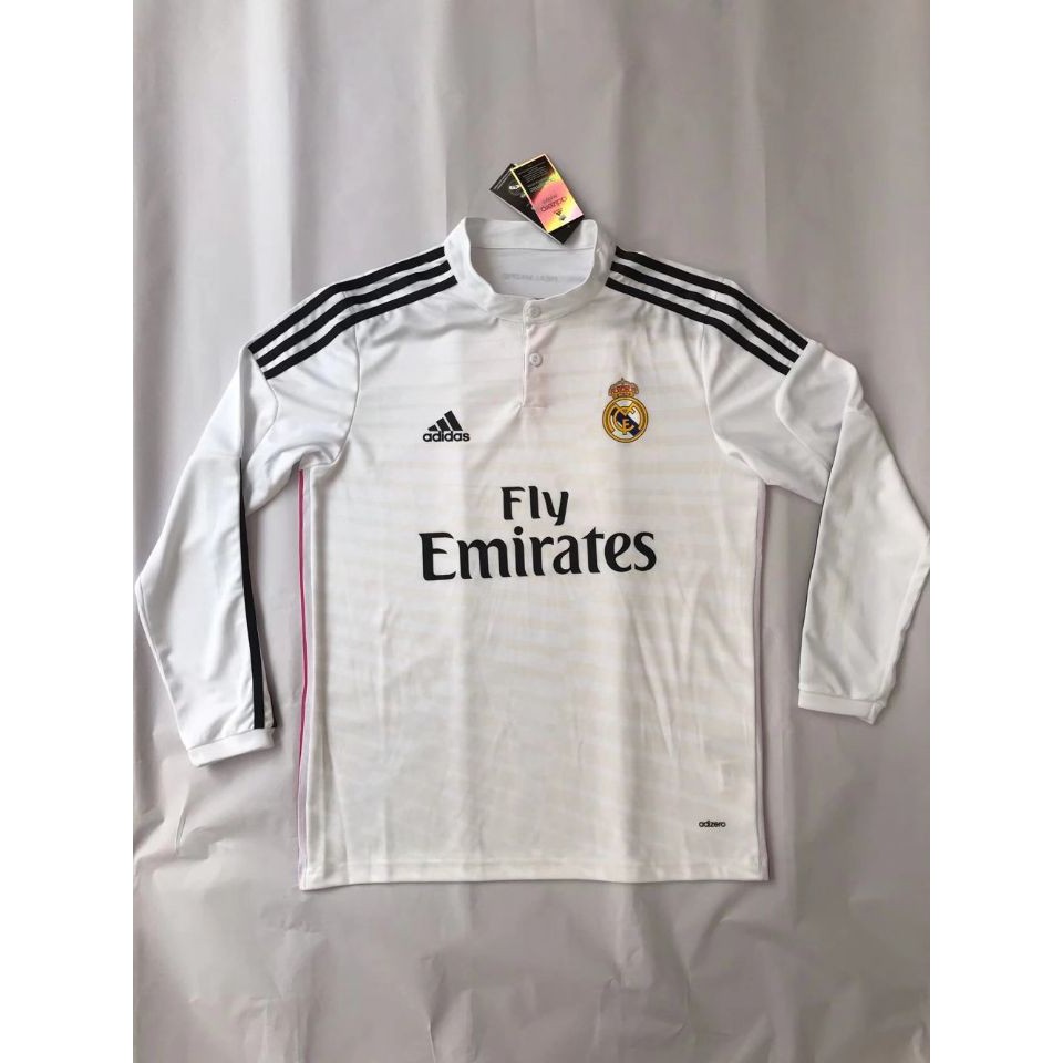 à¹€à¸ª à¸­à¸ à¸¬à¸²à¹à¸‚à¸™à¸¢à¸²à¸§à¸¥à¸²à¸¢à¸— à¸¡à¸Ÿ à¸•à¸šà¸­à¸¥ Retro Jersey 2014 2015 Real Madrid 7 Shopee Thailand