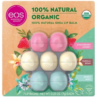 (1 ชิ้น) eos Lipbalm Organic 100% Natural Lip Balm ลิปบาล์ม ออร์แกนิค จากอเมริกาค่ะ