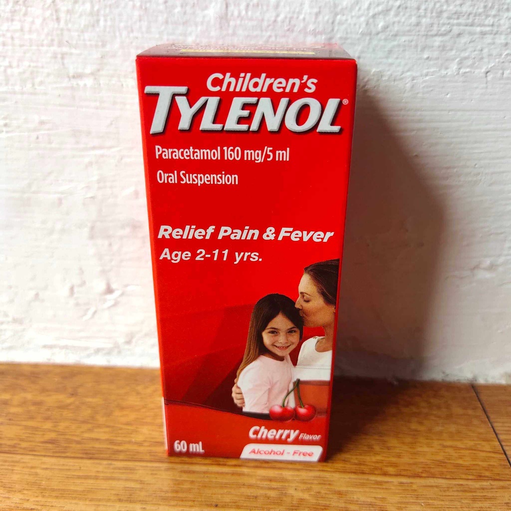 ( 2 ขวด )ไทลินอล สำหรับเด็ก ชนิดน้ำ รสเชอรี่ 60 มล. Tylenol Childrens 2 ...