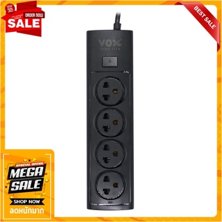 รางปลั๊กไฟ 4 ช่อง 1 สวิตช์ VOX NO01-4101 3 ม. สีดำ ปลั๊กพ่วง POWER STRIP VOX NO01-4101 4-OUTLET 1-SWITCH 3M BLACK