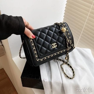 พร้อมส่ง❥ กระเป๋าสะพายข้างกระเป๋าสะพายไหล่แฟชั่นยอดนิยม rhombus chain messenger กระเป๋าสี่เหลี่ยมผู้หญิง กระเป๋า