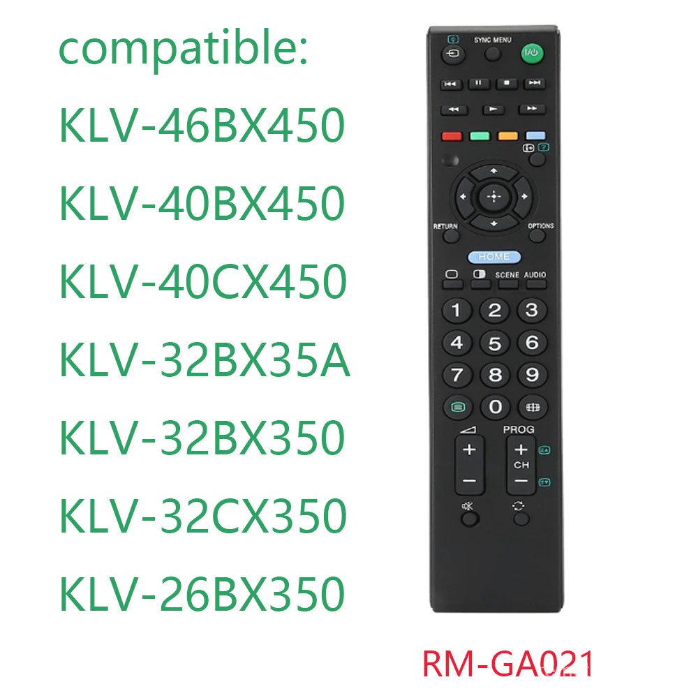 เปลี่ยนใหม่ LCD TV สําหรับ Sony รีโมทคอนโทรล RM-GA021 รุ่น KLV-46BX450 KLV-40BX450 KLV-40CX450 KLV-32BX35A KLV-32BX350 KLV-32CX350 KLV-26BX350